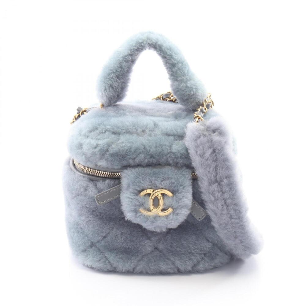 Chanel MatelassΓ© Vanity 2-Way Shoulder Bag/Handbag, Shearling Leather, Women'...